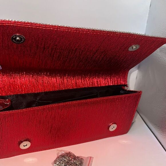 Bella Collection Red Glitter Clutch evening bag - Picture 4 of 5